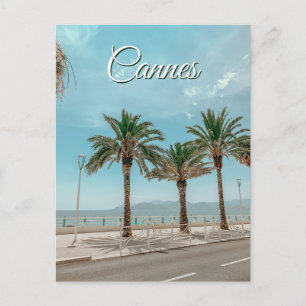 Vy över Fransken Riviera i Cannes Frankrike Postca Vykort