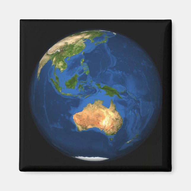 Vy över fullt jorden som visar Indonesien, Oceanen Magnet (Framsidan)