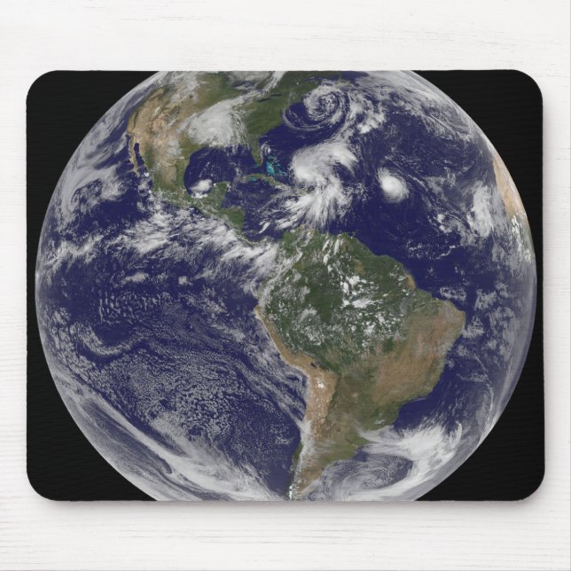 Vy över fullt och fyra stormsystem musmatta (Framsidan)