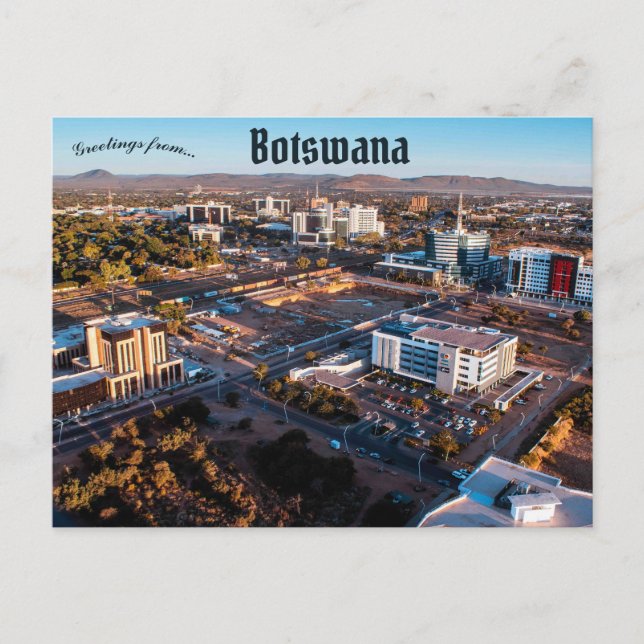 Vy över Gaborone Botswana-vykort Vykort (Framsida)