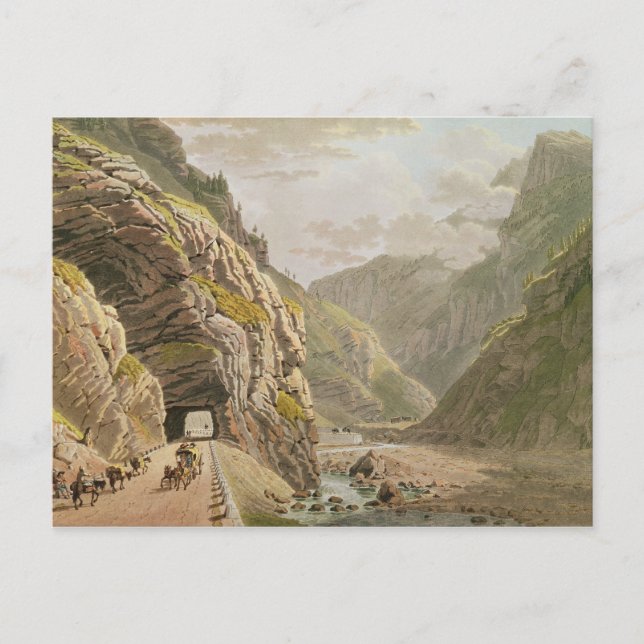 Vy över Galerie d'Algaby nära Valais Gräns Vykort (Framsida)