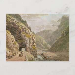 Vy över Galerie d'Algaby nära Valais Gräns Vykort