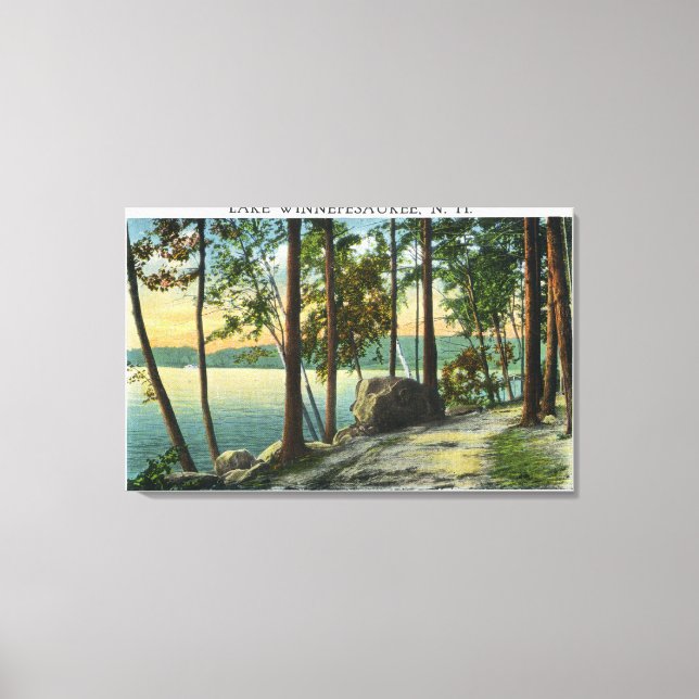 Vy över Gamle Man Sten-bildningen Canvastryck (Framsida)