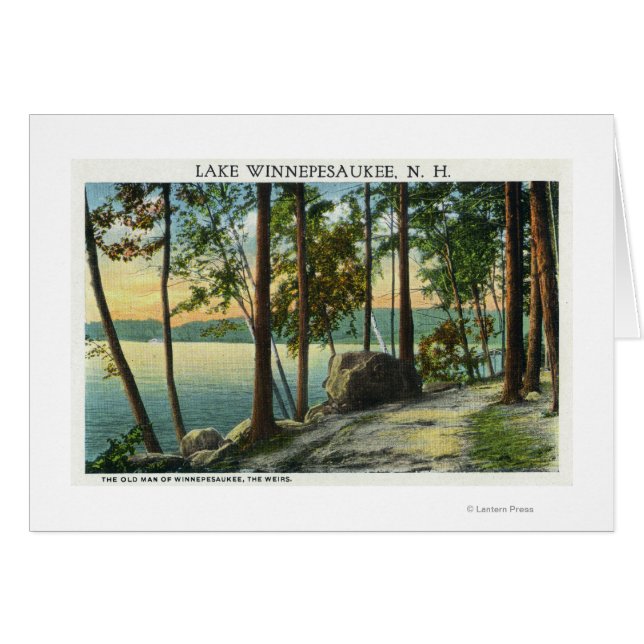 Vy över Gamle Man Sten-bildningen Hälsningskort (Framsidan Horizontal)