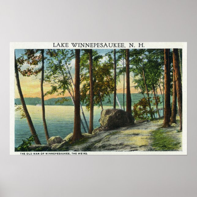 Vy över Gamle Man Sten-bildningen Poster (Framsidan)