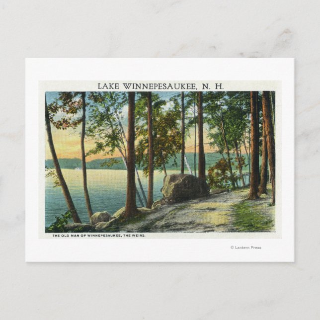 Vy över Gamle Man Sten-bildningen Vykort (Framsida)