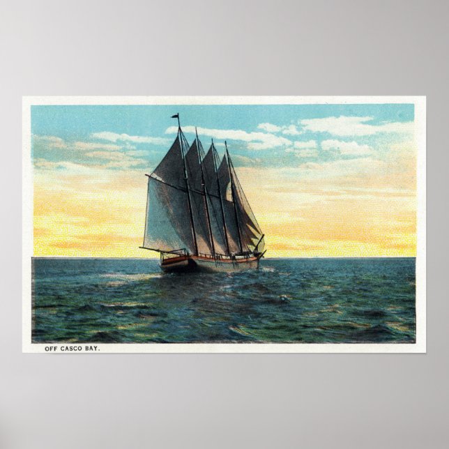 Vy över gammal Fransk Castle, 3 Land Flaggor Poster (Framsidan)