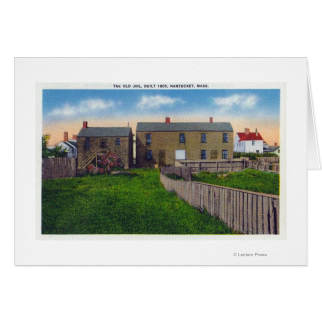 Vy över gammal jail hälsningskort (Framsidan Horizontal)