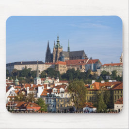 Vy över gammal stad och Prag-slott, Tjeckien Musmatta