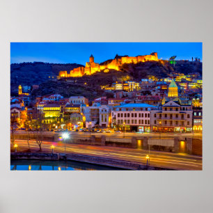 Vy över gammal Tbilisi Poster