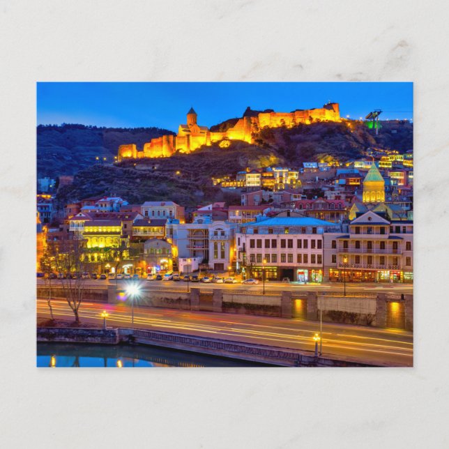 Vy över gammal Tbilisi Vykort (Framsida)
