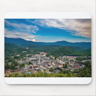 Vy över Gatlinburg Tennessee Smoky Mountains Musmatta