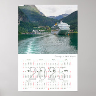 Vy över Geiranger 2014, Norge Poster