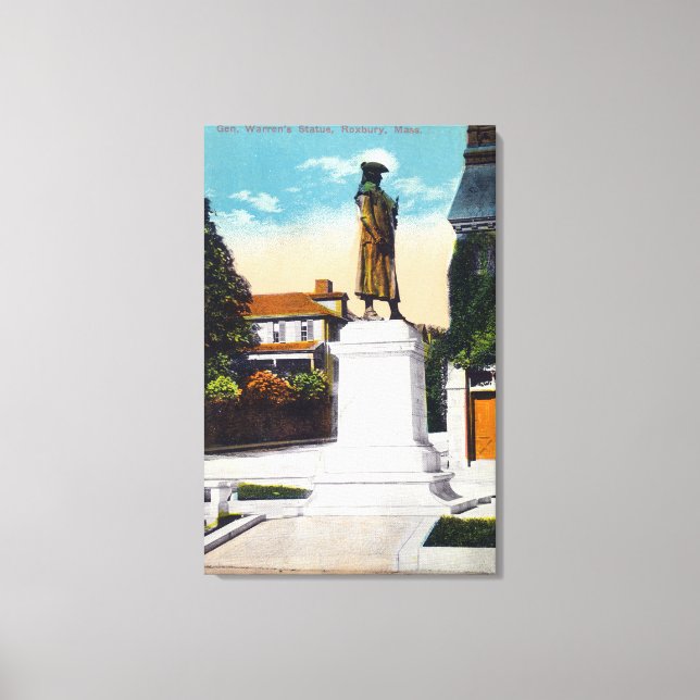Vy över general Warrens staty Canvastryck (Framsida)