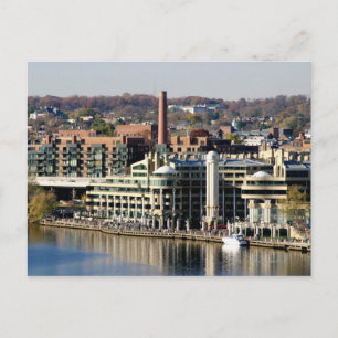 Vy över Georgetown och Waterfront-Washington DC Vykort
