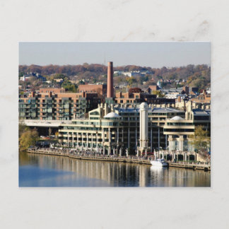 Vy över Georgetown och Waterfront-Washington DC Vykort