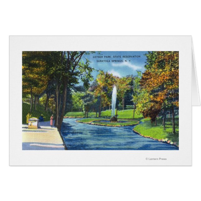 Vy över Geyser Park Hälsningskort (Framsidan Horizontal)