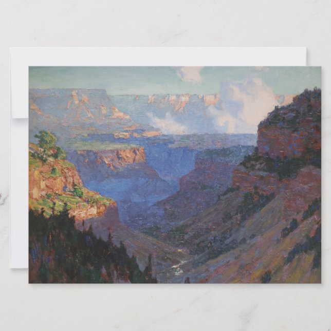Vy över Grand Canyon (av E.H. Potthast) Kort (Framsida)