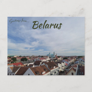 Vy över Grodno Belarus-vykort Vykort