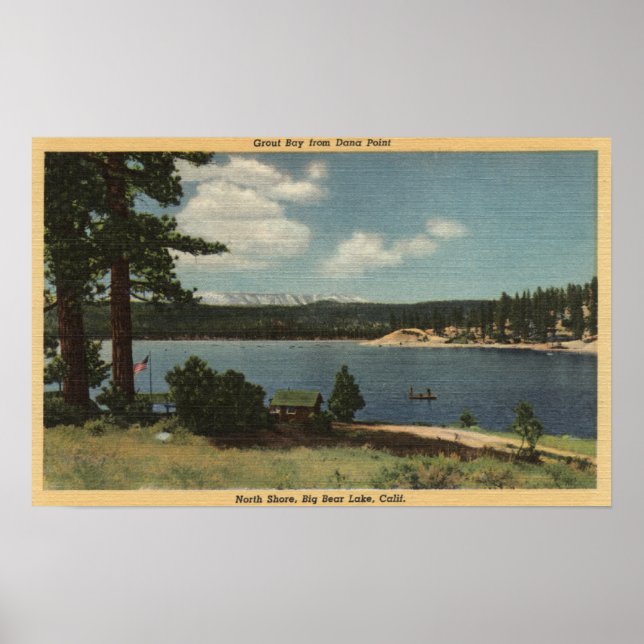 Vy över Grout Bay från Dana Point Poster (Framsidan)