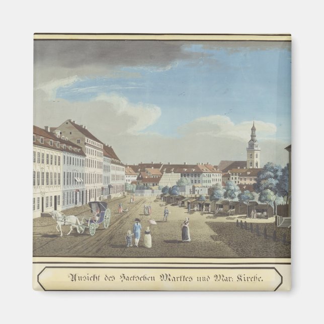 Vy över Hackescher Markt Magnet (Framsidan)