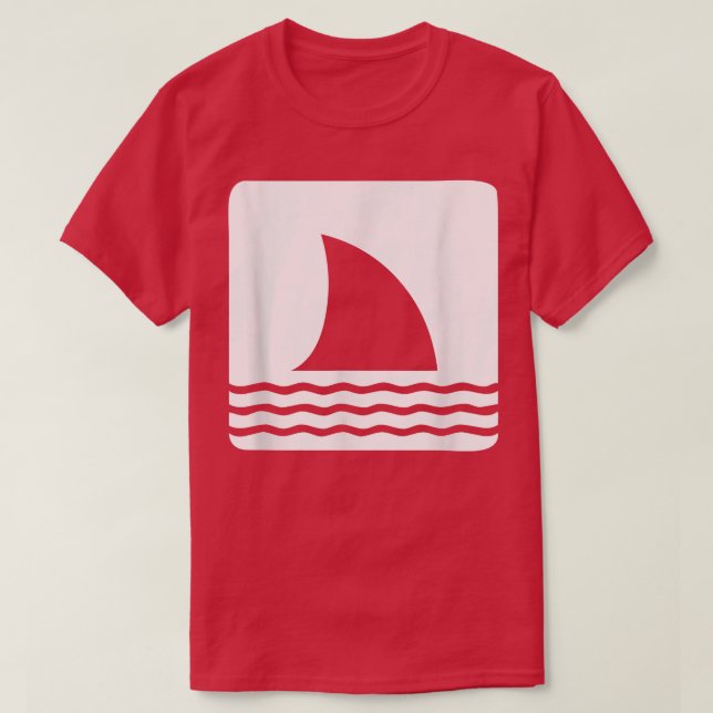 Vy över hajfenor t shirt (Design framsida)
