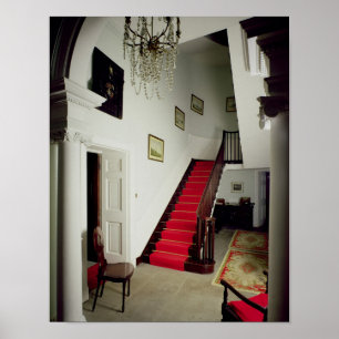 Vy över hall och trapphus poster