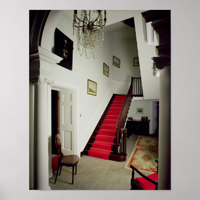 Vy över hall och trapphus poster (Framsidan)