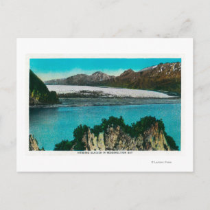 Vy över Harding Glacier i Resurrection Bay Vykort