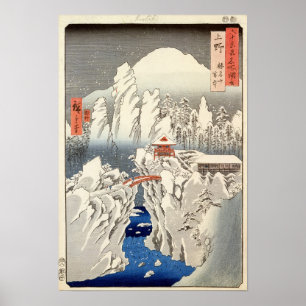 Vy över Haruna-berget i Snö Poster