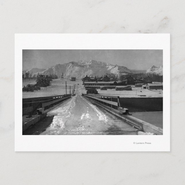 Vy över havet, Alaska från brons foto Vykort (Framsida)