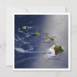 Vy över Hawaiianska öarna Inbjudningar