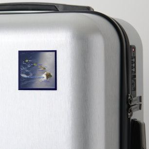 Vy över Hawaiianska öarna Magnet