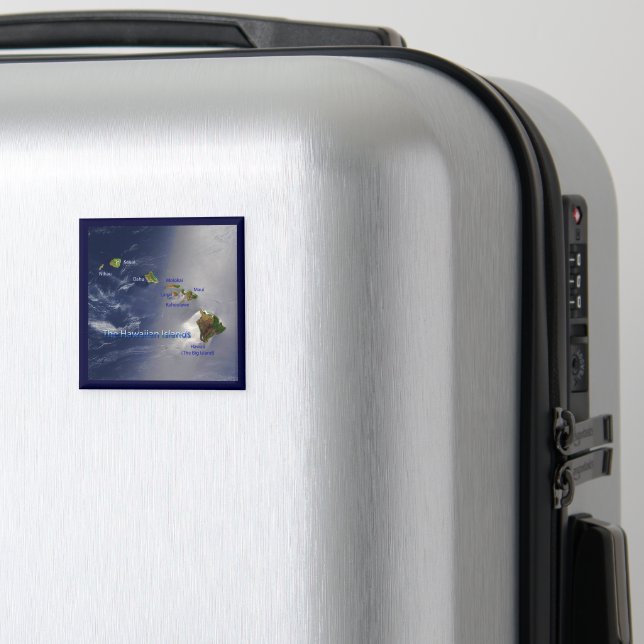 Vy över Hawaiianska öarna Magnet (In Situ (Luggage))