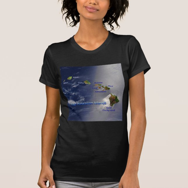 Vy över Hawaiianska öarna Tee Shirt (Framsida)