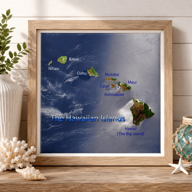 Vy över Hawaiiöarna Kakelplatta (View of the Hawaiian Islands Ceramic Tile)