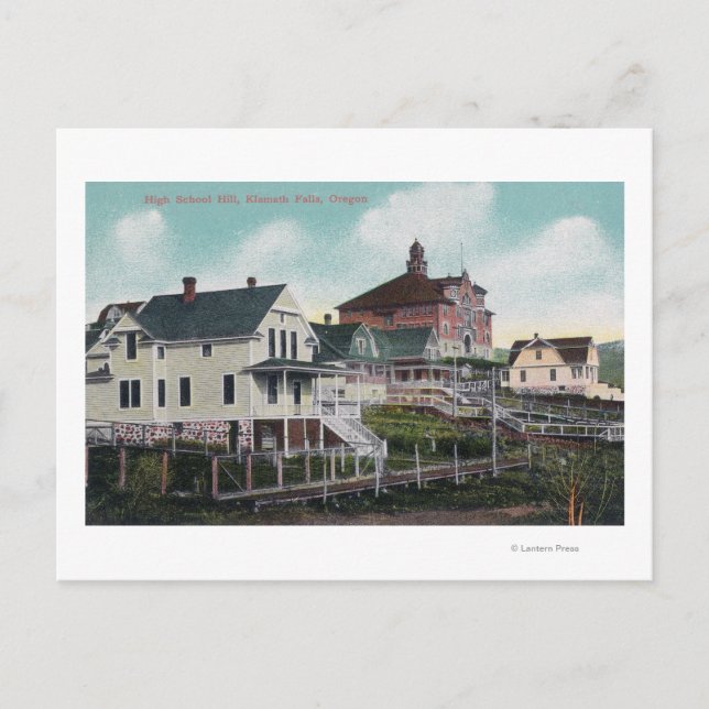 Vy över högskolan Backe, bostäder Vykort (Framsida)