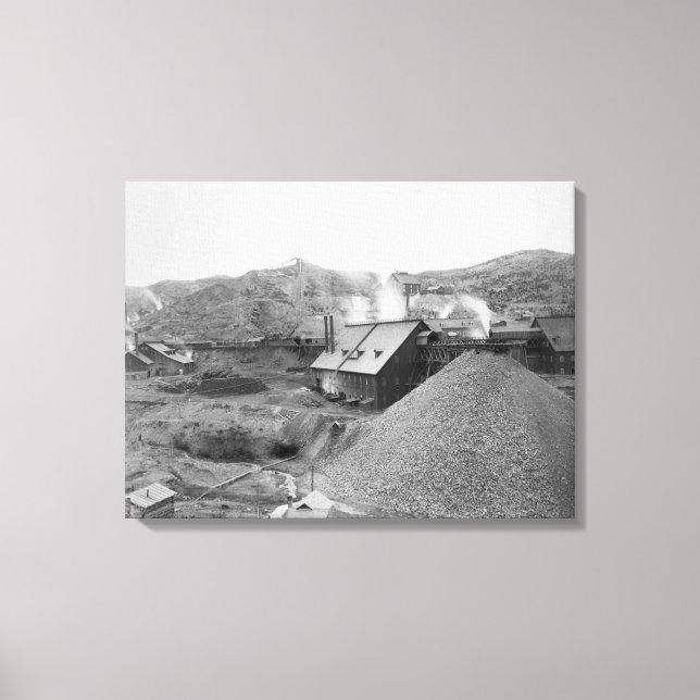 Vy över "Homestake Works" i gruvfabriken Canvastryck (Framsida)