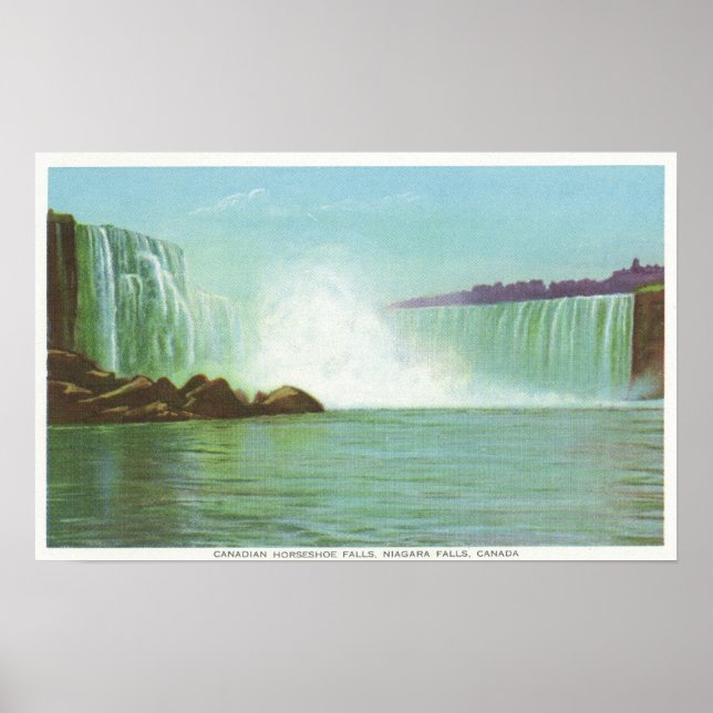 Vy över Horseshoe Falls Poster (Framsidan)