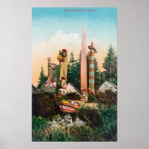 Vy över indiska Graves och Totempoles Poster