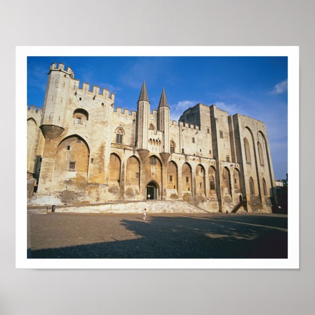 Vy över ingångsfasaden i palatset (bild) poster (Framsidan)