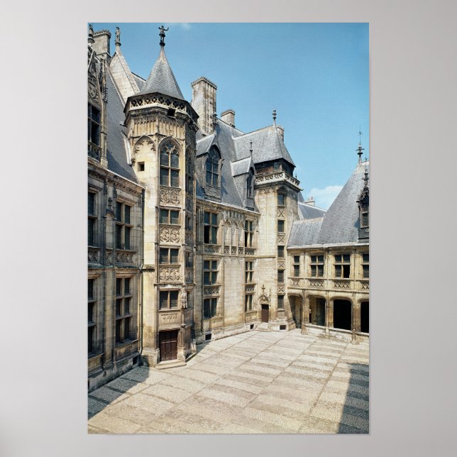 Vy över insida-gården, 1443-51 poster (Framsidan)