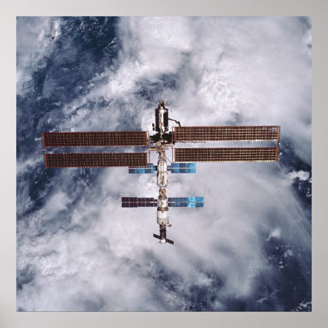 Vy över Internationell Space Station från Discover Poster (Framsidan)