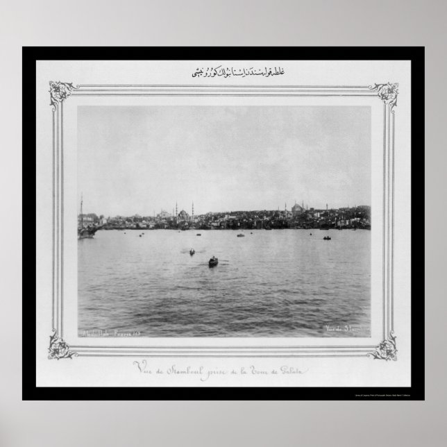 Vy över Istanbul från Galata 1885 Poster (Framsidan)