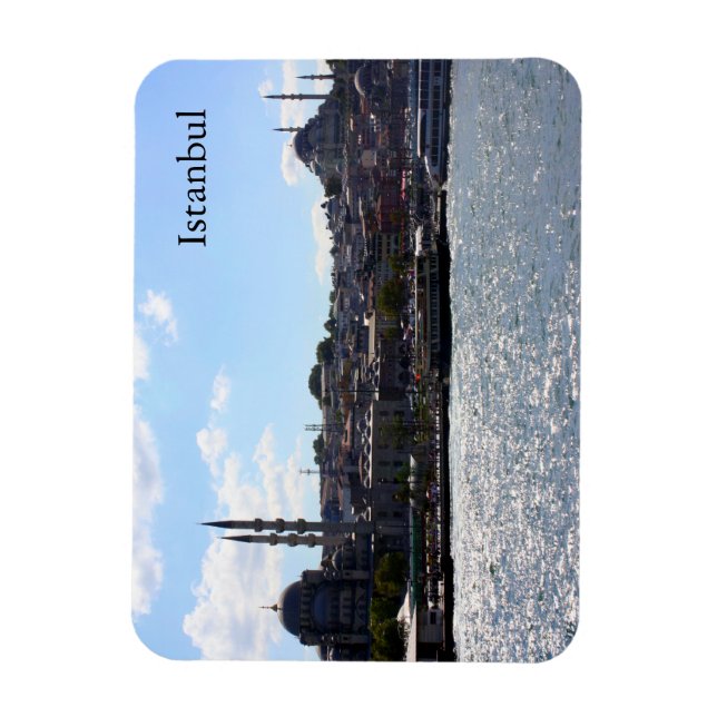 Vy över Istanbul Harbour Magnet (Vertikal)