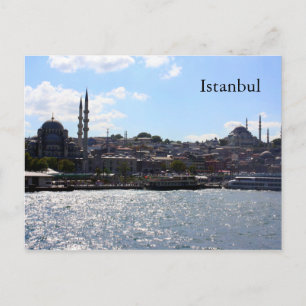 Vy över Istanbul Harbour Vykort