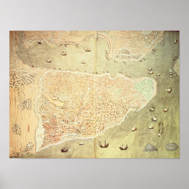 Vy över Istanbul Poster (Framsidan)