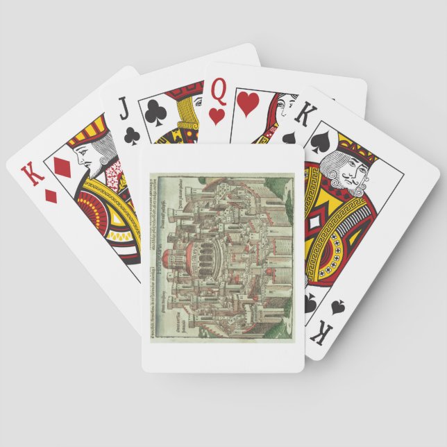 Vy över Jerusalems västra stad som visar T Casinokort (Baksidan)