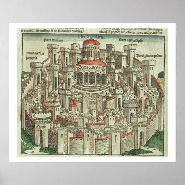 Vy över Jerusalems västra stad som visar T Poster (Framsidan)