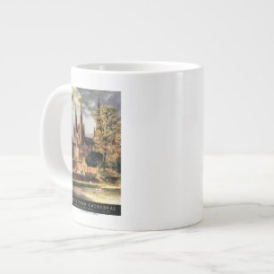 Vy över katedralen i Lichfield Jumbo Mugg